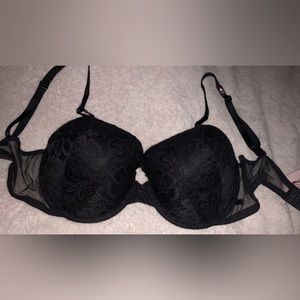 VICTORIA SECRET Black Mesh Laced Up Bra
